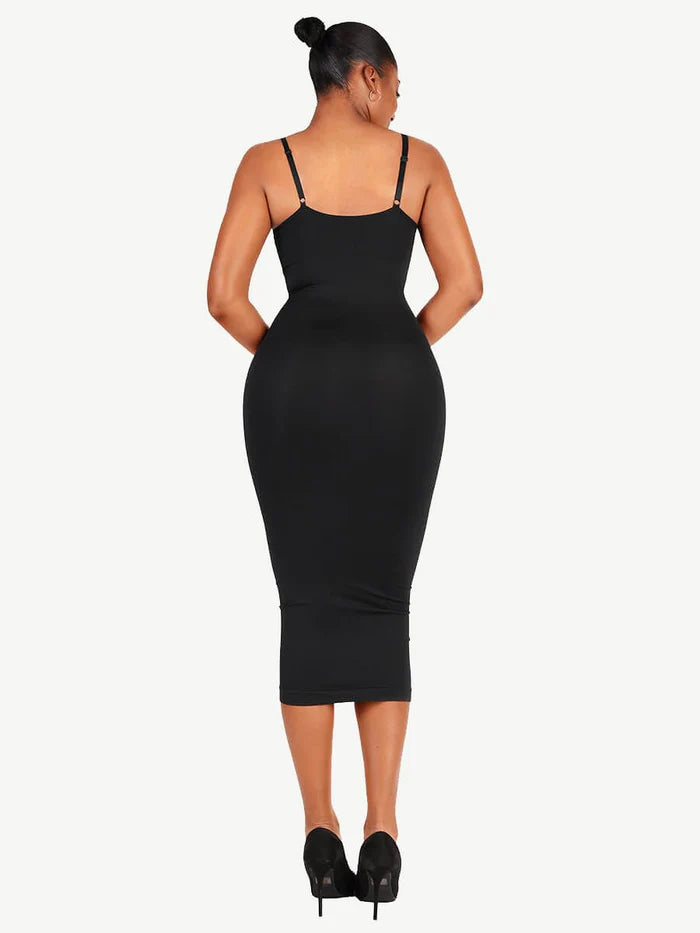 Seamless; Long Cami Dress w/ Built in Faja like compression For Tummy and Booty Support