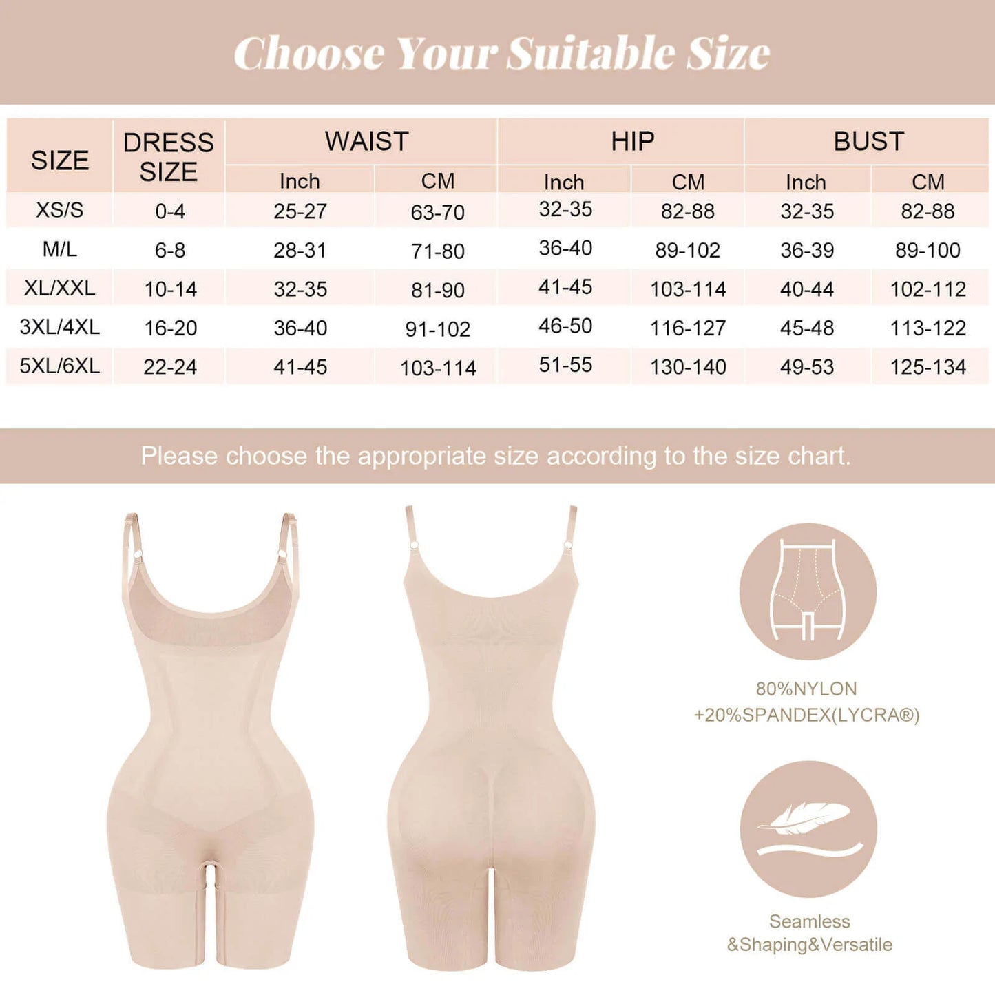 Seamless Open-Bust Body Shaper LYCRA®