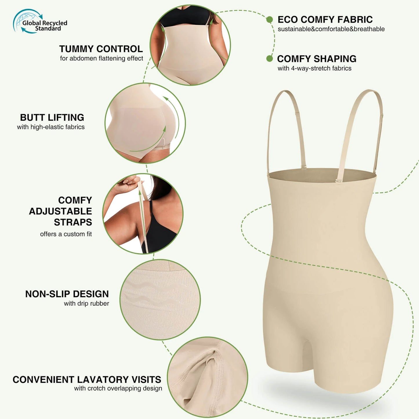 Seamless; High-Waist Tummy Control Shorts; Eco-friendly🌿; Second Skin Feel; Butt Support