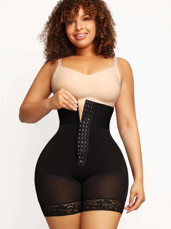 Triple-Breasted High-waist Shaper Shorts