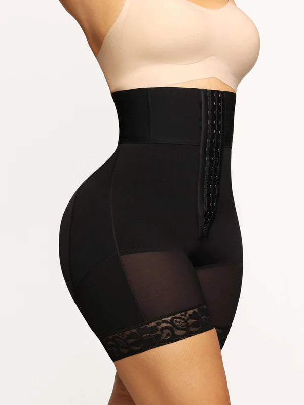 Triple-Breasted High-waist Shaper Shorts