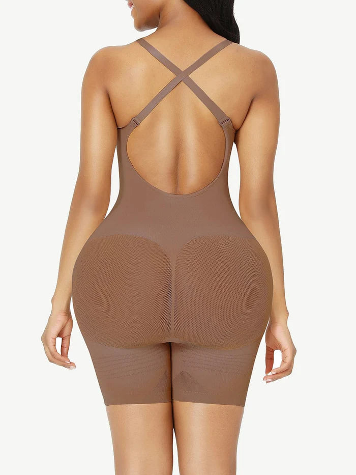 Seamless Low Back Body Shaper with Tummy Control Technology