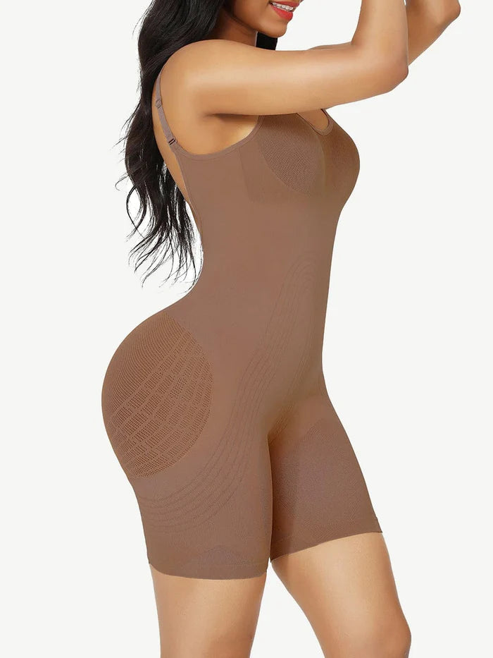 Seamless Low Back Body Shaper with Tummy Control Technology