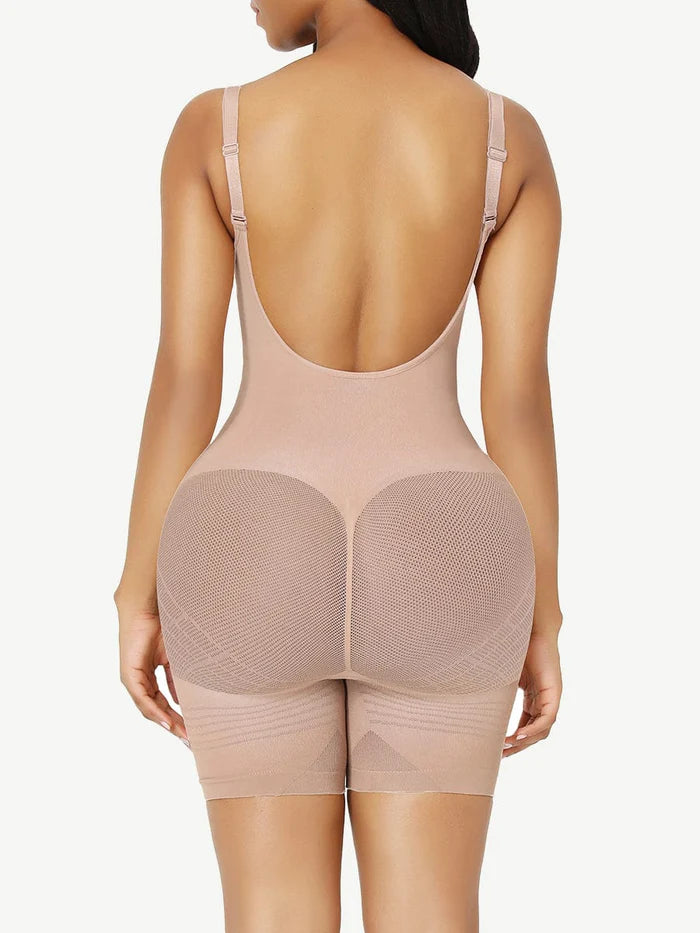 Seamless Low Back Body Shaper with Tummy Control Technology