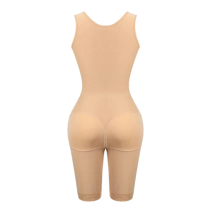 Triple Layer Reinforced Body Shaper; Mid Thigh; Zipper and Hook and Eye