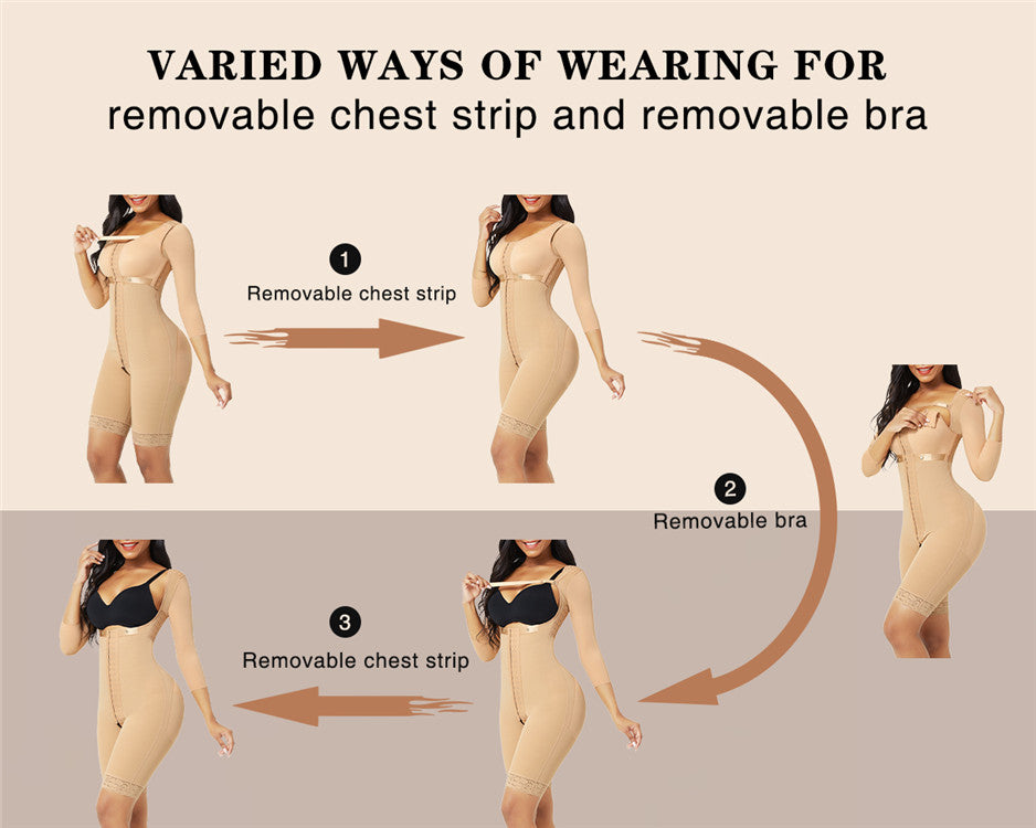 Faja, Stage 2 Post-Surgical, Body Shaper with Detachable Bra
