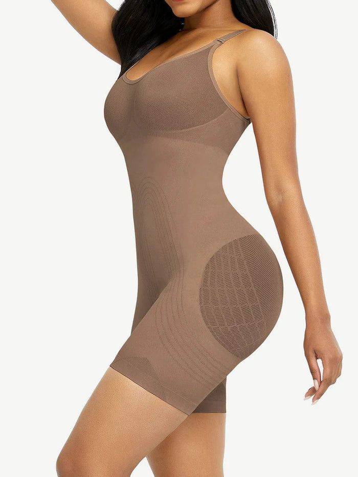 Seamless Breathable Body Shaper with Mesh Booty and Tummy Control Technology