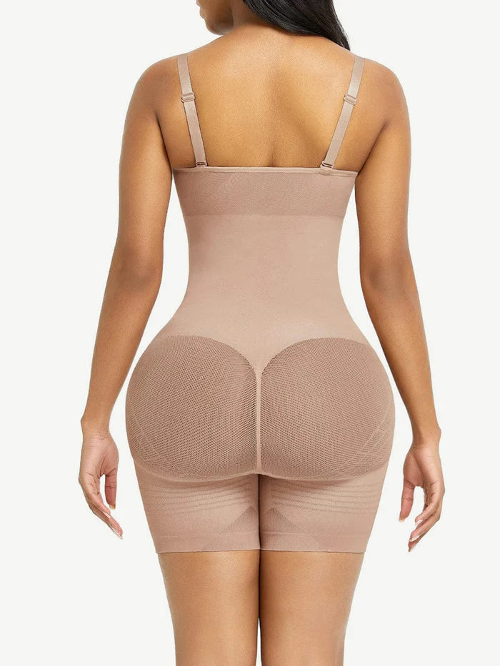 Seamless Breathable Body Shaper with Mesh Booty and Tummy Control Technology