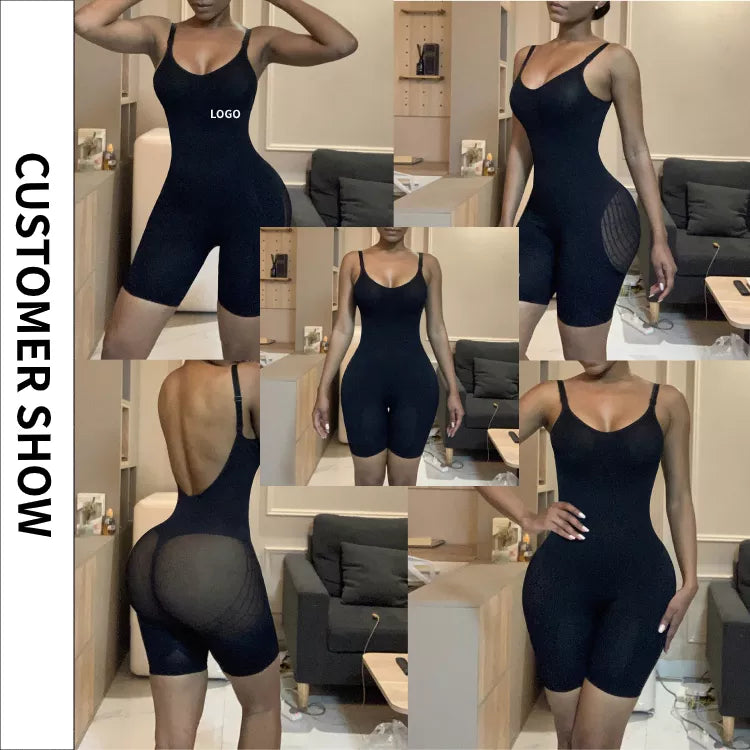 Seamless Low Back Body Shaper with Tummy Control Technology