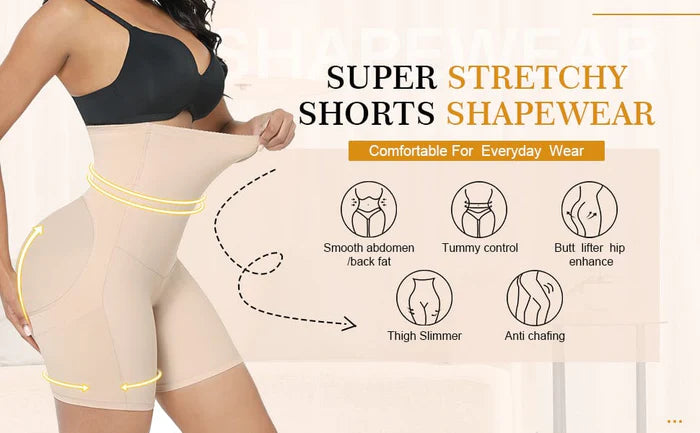 Tummy Slimming Shaper Shorts with 2 Steel Bones