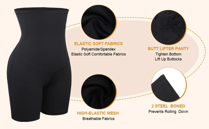Tummy Slimming Shaper Shorts with 2 Steel Bones