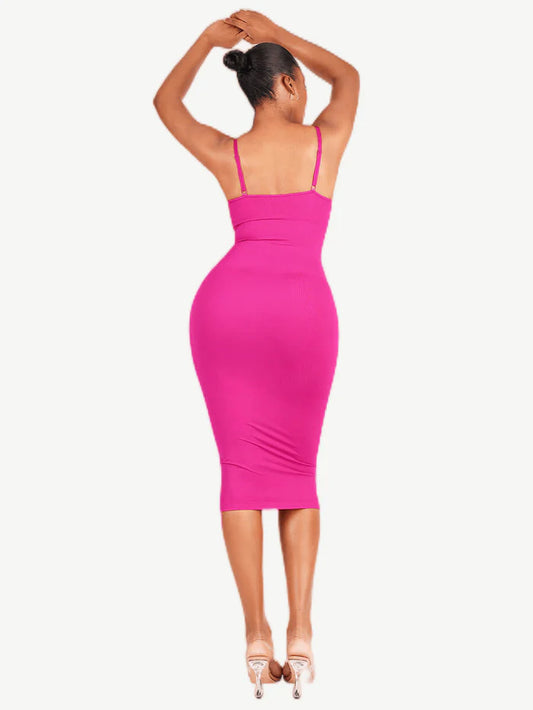 Seamless; Long Cami Dress w/ Built in Faja like compression For Tummy and Booty Support