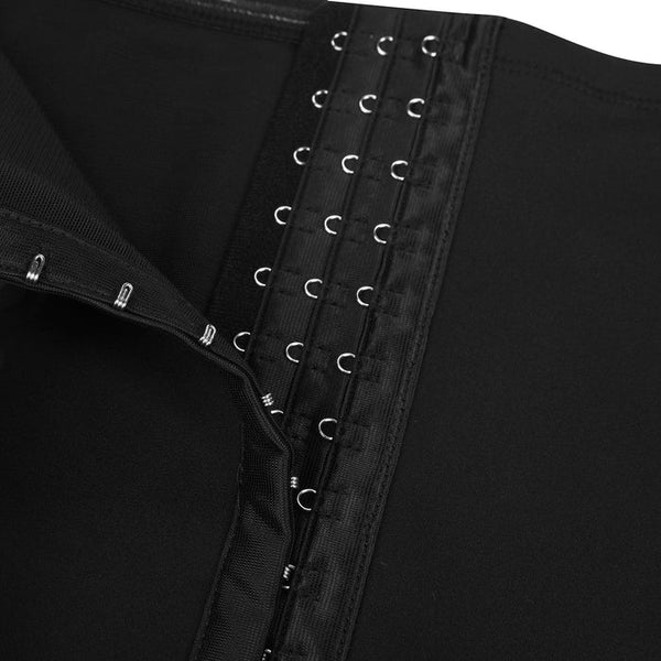 Waist Trainer Shorts with Three Row Hook and Eye Double Layer Fabric