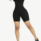 Waist Trainer Shorts with Three Row Hook and Eye Double Layer Fabric