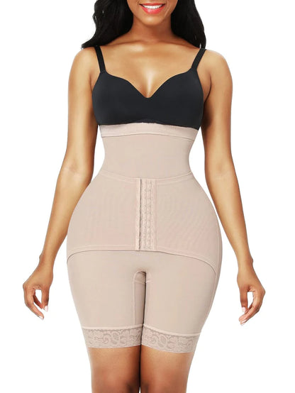 The Tummy Trimmer Shaper Shorts with Added Tummy Support Belt Attachment