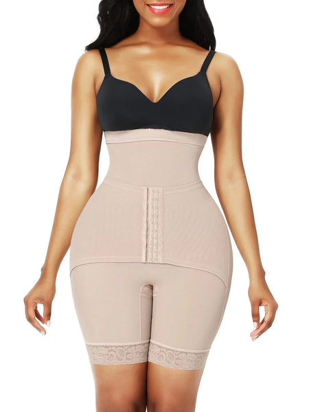 The Tummy Trimmer Shaper Shorts with Added Tummy Support Belt Attachment
