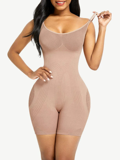 Seamless Breathable Body Shaper with Mesh Booty and Tummy Control Technology