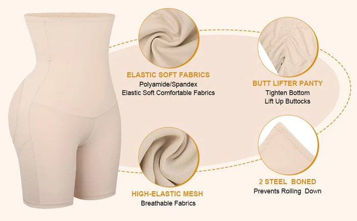 Tummy Slimming Shaper Shorts with 2 Steel Bones